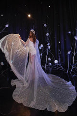 Mermaid Wedding Dress Sequined Formal Dress
