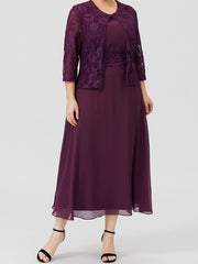Mother of the Bride A Line Dresses Featuring Applique and Jacket