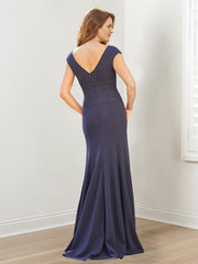 Mother of the Bride Column Sheath Dresses Featuring Split Sides and Sequins