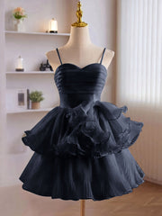 A-Line Ruffles Tiered Short Homecoming Dress