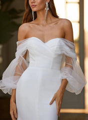 Off The Shoulder Long Sleeves Wedding Dress Trumpet/Mermaid