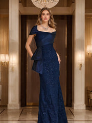 Off the Shoulder Lace Trumpet Mermaid Mother of the Bride Dresses Featuring Applique & Beading