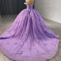 Off the Shoulder Purple Quinceanera Dress Ball Gown Sweet 16 Dress