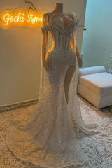 Off the Shoulder Corset Prom Dress Mermaid Formal Dress with Beadings and Rhinestones