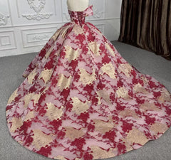 One Shoulder Quinceanera Dress Ball Gown Sweet 16 Dress with Lace appliques