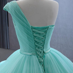One Shoulder Quinceanera Dress Sweet 15 Tulle Ball Gown Sweet 16 Dress