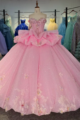 Pink Ball Gown Quinceanera Dress Sweetheart Neck Sweet 16 Dress