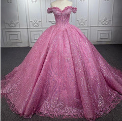 Pink Organza Quinceanera A Line Ball Gown Sweet 16 Dress with Beadings