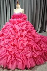 Pink Princess Quinceanera Dress Bow Off The Shoulder Lace Up Floor Length Sweet 16 Party Dress