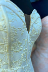 Pink Prom Dress Floral Ruffled Mermaid Sweetheart Long Evening Dress with Slit