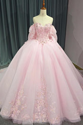 Pink Sweetheart Quinceanera Dress Ball Gown Off The Shoulder Sweet 16 Dress