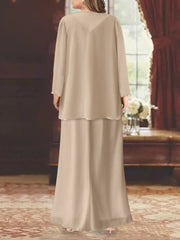 Plus Size V Neck Ankle Length Sheath Column Mother of the Bride Dresses with Sequins & Jacket