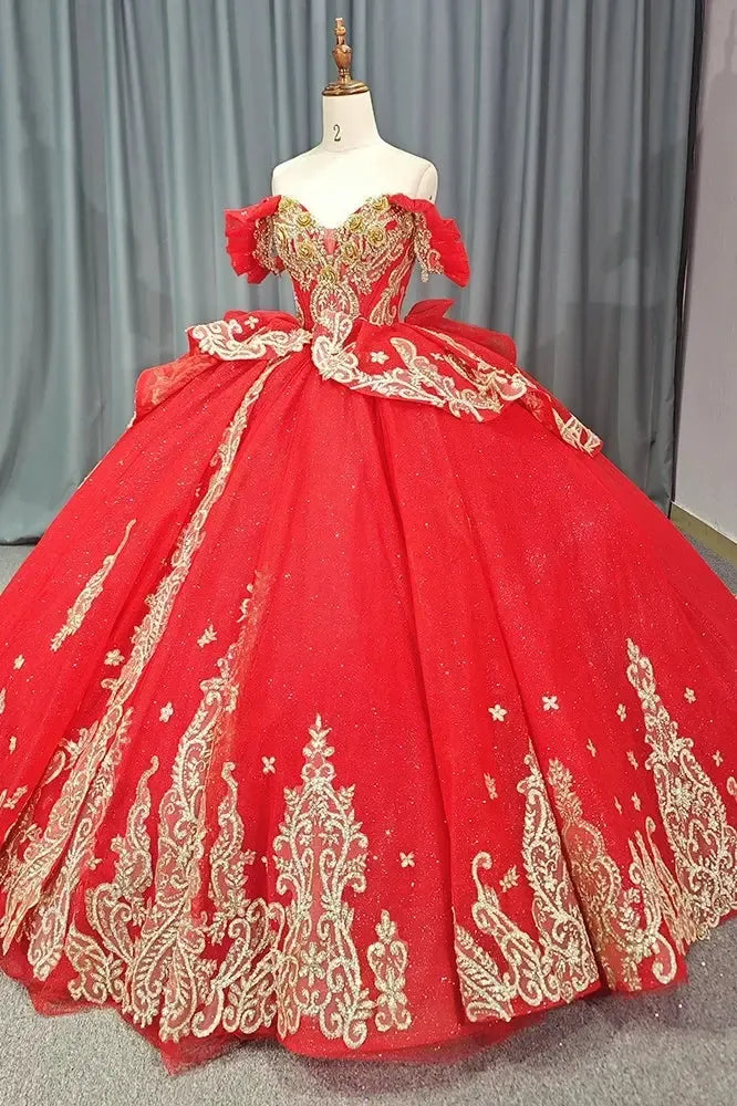 Quinceanera Dress Lace Applique V Neck Beading Sequins Spaghetti Corset Sweet 16 Ball Gown Dress