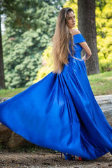 Royal Blue Split Long Evening Dress