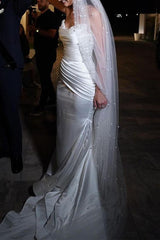 Satin Wedding Dress With Beading