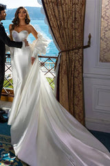 Satin Wedding Dress With Wrap