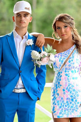 Silver Homecoming Dress One Shoulder Mirror Tight Short Prom Dress