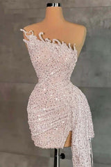 Sleeveless Beading Homecoming Dress Pleated Short Cocktail Dress With Ruffles
