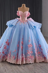 Sweet 15 16 Dress Quinceanera Off Shoulder Formal Party Ball Gown Dress