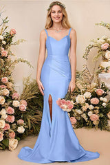 Sweetheart Bridesmaid Dress With Split Front