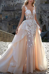 Sweetheart Lace/Tulle Wedding Dress with Appliques Lace