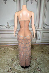 Sweetheart Neck Beaded Prom Dress Sleeveless Mermaid Formal Evening Dress