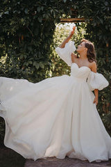 Sweetheart Organza Wedding Dress Princess Style