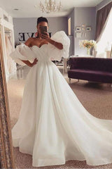 Sweetheart Organza Wedding Dress Princess Style