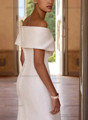 Trumpet Mermaid Sweetheart Sleeveless Court Train Wedding Dress