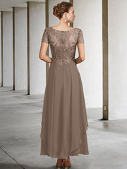 V Neck A Line Ankle Length Mother of the Bride Gown