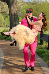 Vibrant Hot Pink 3-Piece Shawl Lapel One-Button Men's Prom Suit