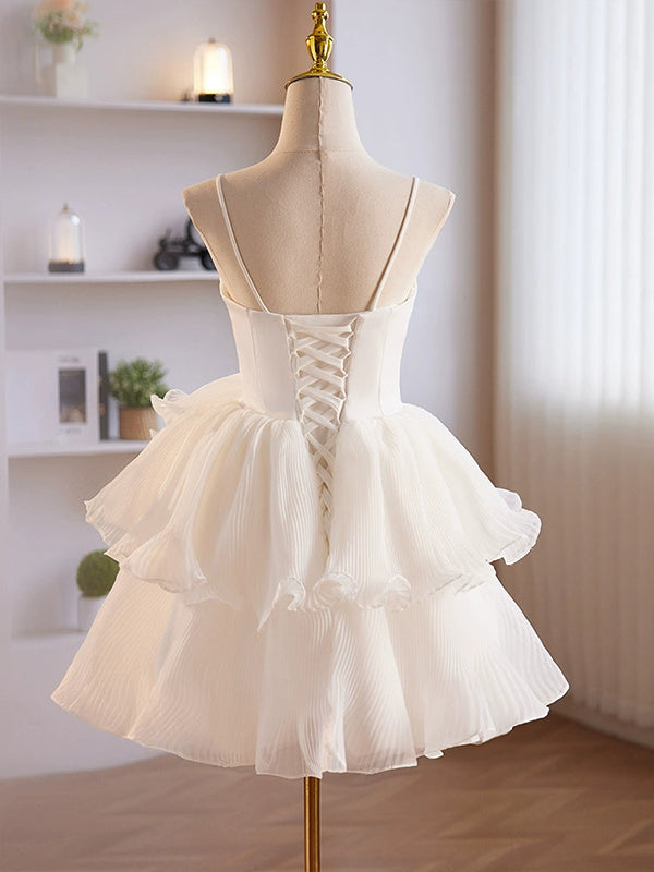 A-Line Ruffles Tiered Short Homecoming Dress