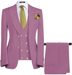 Wisteria Three Piece Peaked Lapel Prom Suit