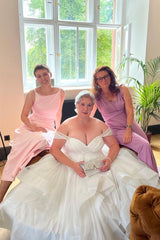 Dreamyannie Plus Size Wedding Dresses Off The Shoulder Tulle Bridal Gowns