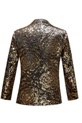 Dazzling Golden Sequins Men's Blazer