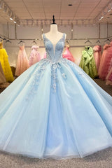 Real Blue Quinceanera Dress Appliques Beaded Tiered Sweet 16 Party Dress Ball Gown Dress