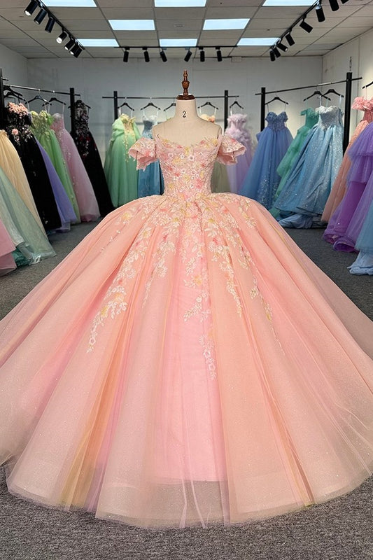 Pink 2025 Quinceanera Dress Sweet 15 Evening Dress Crystal Sleeveless Beading Ball Gown Dress