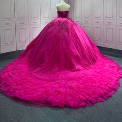 Pink Quinceanera Dress Sweet 15 Evening Dress Crystal Sleeveless Beading Ball Gown Dress