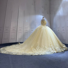 Yellow Quinceanera Dress Sweet 15 Evening Dress Crystal Sleeveless Off Shoulder Beading Ball Gown Dress