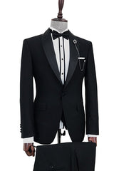 Alan Black One-Button Shawl Lapel Wedding Suit