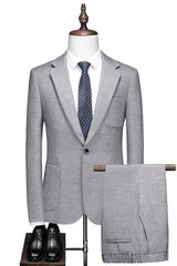 Jordan Gray Stylish One Button Notched Lapel Prom Men's Suit