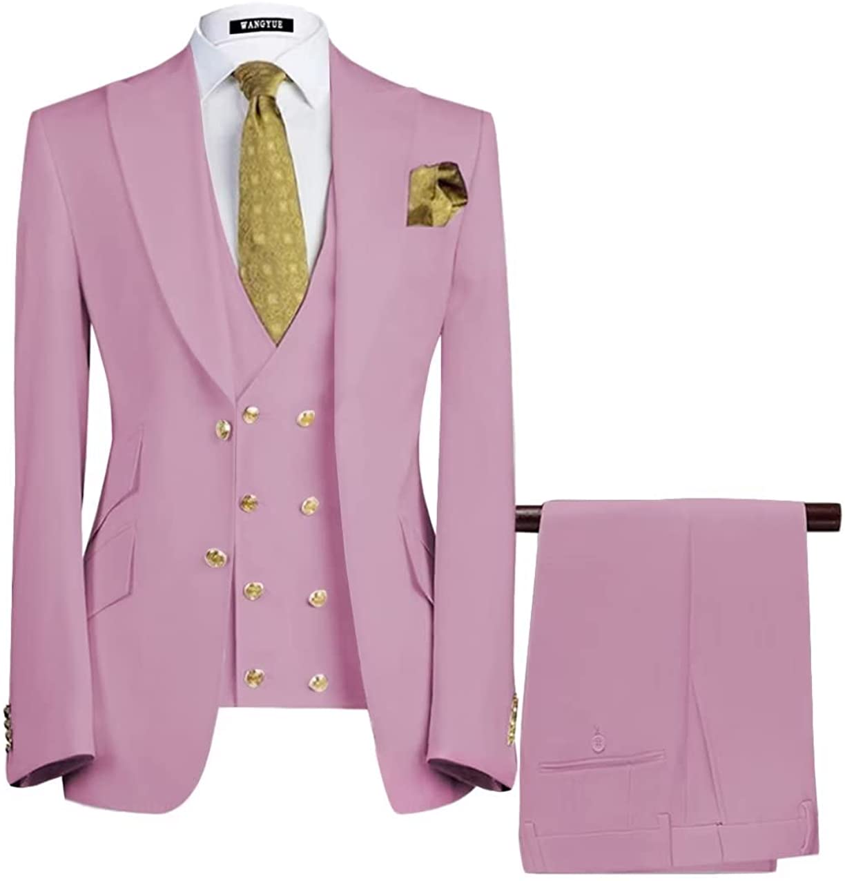 Bartley Chic Lilac 3-Piece Peaked Lapel Close Fitting Prom Suit for Men