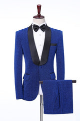 Elijah Royal Blue Shawl Lapel Wedding Suit