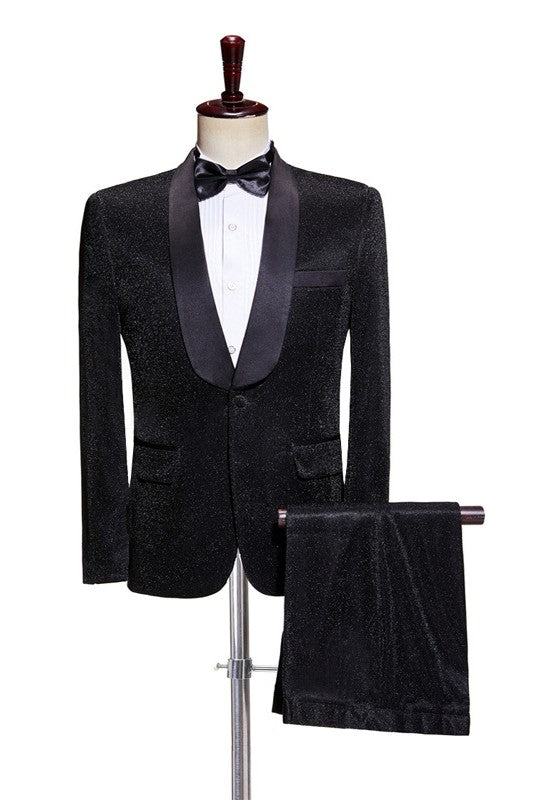 Edmund Black Two-Piece Shawl Lapel Wedding Suit