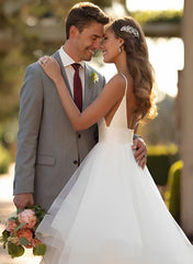 Ball Gown Wedding Dress With Tulle Ruffles