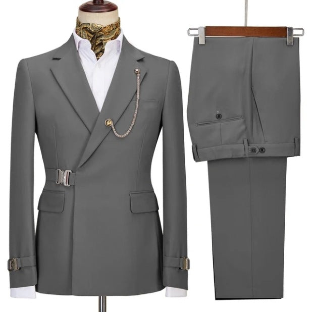 Ken Gray Notched Lapel Prom Suit for Men