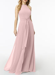 High Neck Bridesmaid Dresses With Cascading Ruffles Jumpsuit/Pantsuit