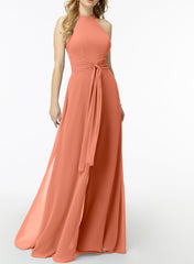 High Neck Bridesmaid Dresses With Cascading Ruffles Jumpsuit/Pantsuit