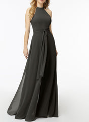 High Neck Bridesmaid Dresses With Cascading Ruffles Jumpsuit/Pantsuit