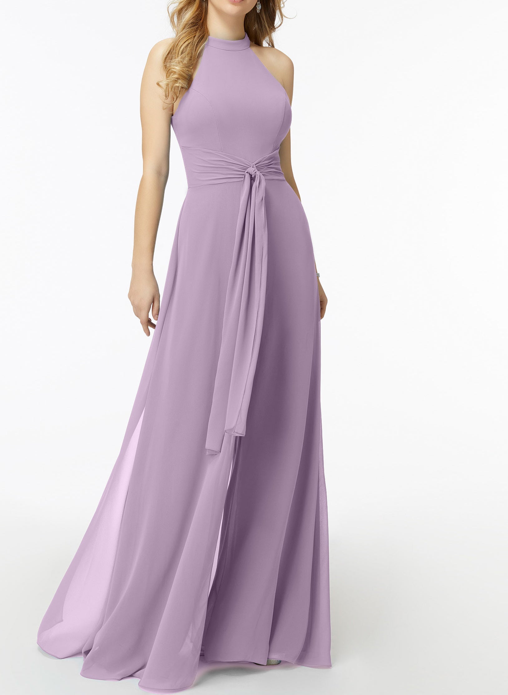 High Neck Bridesmaid Dresses With Cascading Ruffles Jumpsuit/Pantsuit